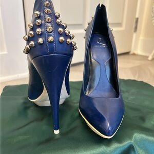Alexander McQueen Blue Studded Heels size 37